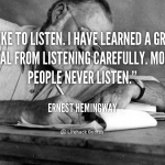 Why Listening Leads to Learning Why Listening Leads to Learning